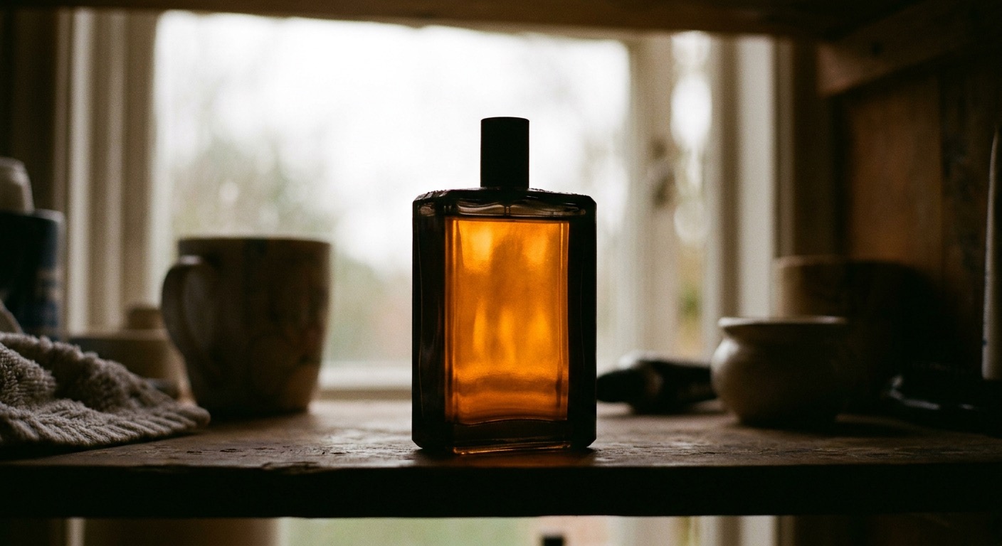 Perfume bottles in soft light